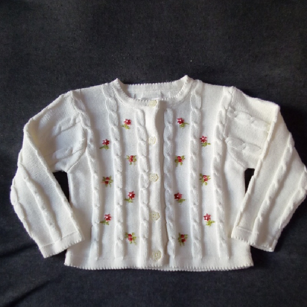 Vintage Gymboree Floral Knit Sweater 18-24m